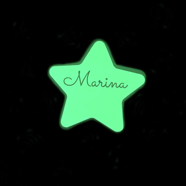 Estrella personalizada glow in the dark Accesorios lityourdreams 